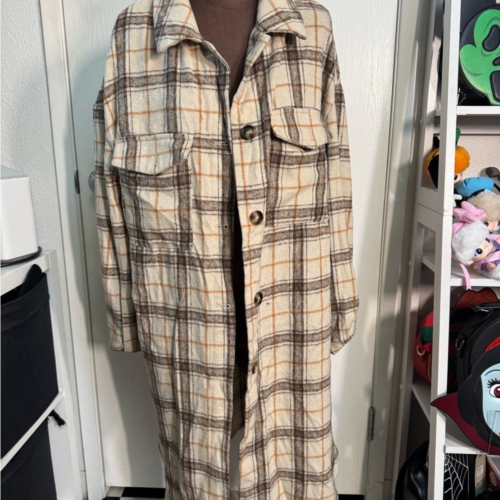 Plaid Longline Coat